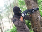 counter attack behind a tree